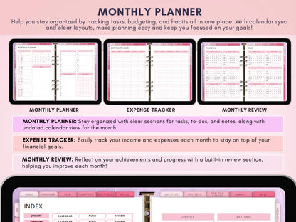 All-in-One Aesthetic Digital Planner 2026,2027,2028